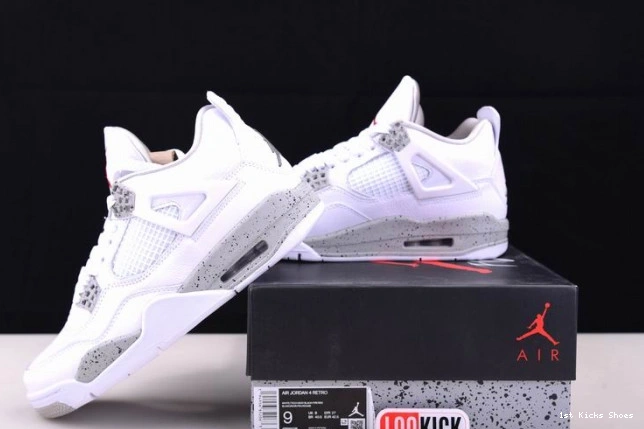 1st Kicks (2021) Oreo Jordan CT8527-100 Retro 4 White 0703